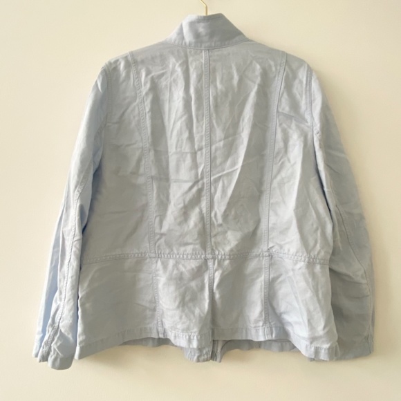 Talbots Chambray Utility Zip Up Jacket Size 20 - Picture 5 of 6